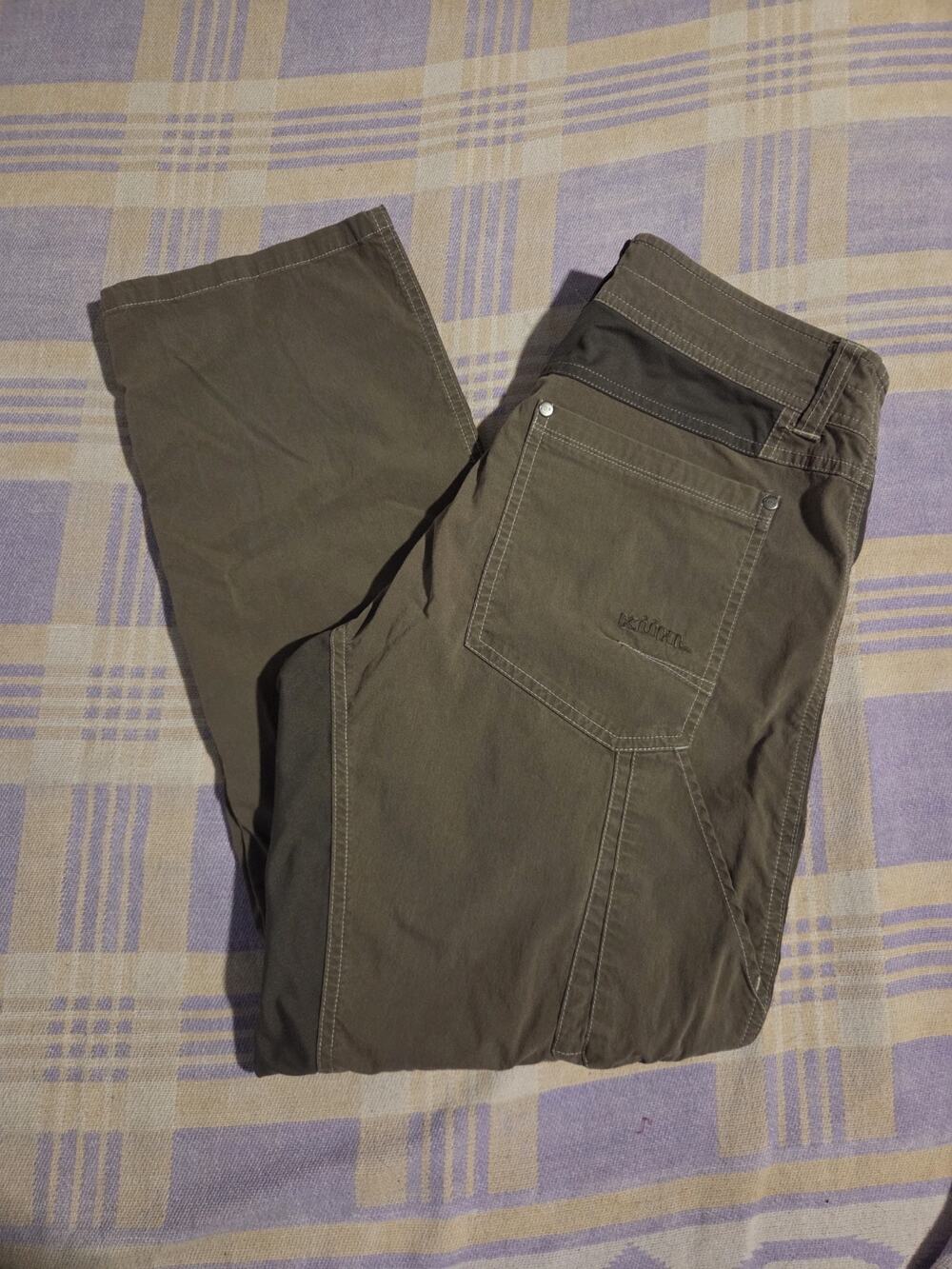 KUHL Legendary Radikl Pants Mens 32 X 30 Olive Side Stretch Gorpcore Outdoor